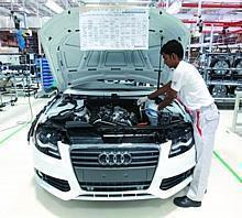 Audi A4-Montage in Aurangabad, Indien. Foto: Auto-Reporter/Audi